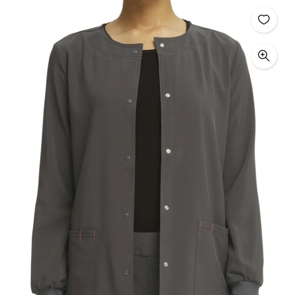 3X Women's Scrub Jacket pewter